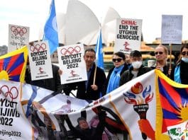 Winter Olympics protest